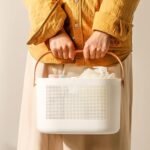 UUJOLY Plastic Storage Baskets with Handles, Shower Caddy Shelf Organizers Basket for Bathroom, Kitchen, Dorm Room, Yellow - Image 5