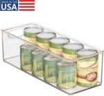 iDesign Plastic Stackable Pantry Bin with Handles for Cabinets or Fridge, Clear, Made in USA - Image 3