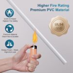 ZhiYo 113in Cord Covers for Wires on Wall, One Cord Hider Wall, Self-Adhesive Wire Covers for Cords, Paintable TV Cable Hider Cable Management Kit, 8X L14.2in, W0.5in H0.4in, White - Image 8