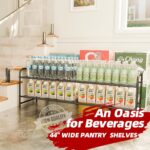 2 Tier Shoe Rack for Closet, 44 Inch Extra Long Shoe Storage Organizer for Shelves, Heavy Duty Metal, Easy Assembly, Black - Image 4