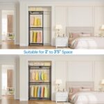 VIPEK X1 Expandable Clothes Rack Heavy Duty Adjustable from 2' to 3'5" with Adjustable Shelves and Hanger Rods, Reach-in & Walk-in Closets Metal Garment Racks Portable Closet, Black - Image 3