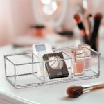 Amazing Abby - Glamour - 2-Pack Acrylic 3-Compartment Makeup Organizer, Transparent Plastic Lipstick Holder, Perfect Bathroom Vanity Storage Solution for Lipsticks, Nail Polishes, and More - Image 3