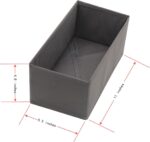 Clothes Drawer Organizer Set of 3 Gray, 11' Dresser Drawer Dividers for Underwear Socks Bra Baby Clothes, Small Storage Bins for Wardrobe Closet - Image 3
