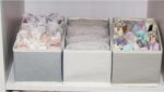 Clothes Drawer Organizer Set of 3 Gray, 11' Dresser Drawer Dividers for Underwear Socks Bra Baby Clothes, Small Storage Bins for Wardrobe Closet - Image 4