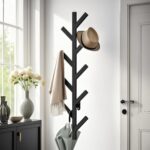 Coat Rack Wall Mounted - 9 Hooks, Coat Hooks for Wall, Modern Metal Coat Tree for Hats, Jackets, Bags, Entryway Bedroom-Black (Height 37.8") - Image 3
