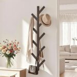 Coat Rack Wall Mounted - 9 Hooks, Coat Hooks for Wall, Modern Metal Coat Tree for Hats, Jackets, Bags, Entryway Bedroom-Black (Height 37.8") - Image 4