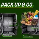 DRIVE - Car Trunk Organizer - Collapsible, Multi-Compartment Automotive SUV Car Organizer for Storage w/Adjustable Straps - Truck & Car Accessories for Women and Men - Black - Image 4