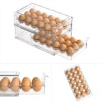 BPA Free Refrigerator Organizer Bins, Stackable Egg Holder, 18 Egg Tray - Image 4