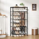 8-Tier Shoe Rack, Shoe Storage Organizer with Boots Storage, Large Capacity Shoe Shelf Holds 20-23 Pairs of Shoes, Durable and Stable, for Entryway, Closet, Hallway, Dorm Room, Rustic Brown - Image 5