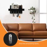 Key Holder Wall Mount, Rustic Key Hooks for Wall with Shelf for Mail Organizer, Entryway Decorative Key Rack with 5 Sturdy Hooks for Hanging Keys, Dog Leash, Sunglasses Wooden Key Hanger - Image 6