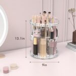 Rotating Makeup Organizer, 360° Spinning Skincare Organizers, Adjustable Layer Cosmetic Storage Lazy Susan Makeup Organizers for Dresser Bathroom, Medium, Clear - Image 4