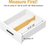 Bamboo Drawer Dividers 4" High, 12.8-18" Adjustable Drawer Organizers for Clothes,Expandable Dresser Separators in Bedroom/Kitchen/Bathroom/Office Organization and Storage,2 Pack - Image 3