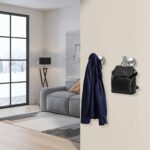 NearMoon Bath Towel Hooks- SUS 304 Stainless Steel Robe Hook Holder, Heavy Duty Coat Hook for Bathroom Livingroom Hotel Kitchen Garage, Wall Mounted- 4 Pack (Brushed Nickel) - Image 4
