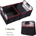 Car Trunk Organizer, Collapsible Auto Trunk Organizer Storage, Portable Grocery Cargo Container with Two Large Compartments for SUV, Vehicle, Truck, Home and Office - Image 3