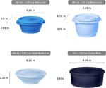 Tupperware Heritage Collection, New 10 Piece Food Storage Container Set in Vintage Blue, Dishwasher Safe and BPA Free (5 Bowls, 5 Lids) - Image 4