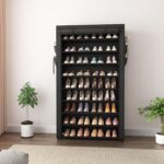 Shoe Rack with Covers - 10 Tiers Tall Shoe Rack Organizer Large Capacity Shoe Shelf Storage 40 Pairs Space Saving Vertical Shoe Storage Organizer for Closet, Entryway, Dorm, Bedroom - Image 5