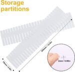 100 PCS Premium DIY Drawer Dividers, White, Adjustable Drawer Organizers for Perfectly Organized Drawers, Tidying Makeup, Clothes, Underwear, Cutlery, Kitchen, Bathroom, Bedroom, Office - Image 3