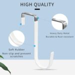 FYY Over The Door Hooks, 4 Pack Hangers Hooks with Rubber Prevent Scratches Heavy Duty Organizer for Living Room, Bathroom, Bedroom, Kitchen Hanging Clothes, Towels, Hats, Coats, Bags White - Image 4