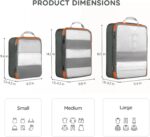 Cipway Mesh Compression Packing Cubes, Ultralight See Through Luggage Organizer Bags, Travel Essentials for Carry on Suitcase （3Pcs,Grey） - Image 6