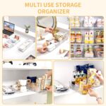Refrigerator Organizers and Storage Roll Out Storage Bins Fridge Organizer with Wheels BPA-Free Clear Plastic Storage Bins Pantry Organizers and Storage 2 Pack - Image 4