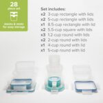Snapware Total Solutions (14-Pack, Mixed Sizes) Plastic Food Storage Containers Set, Airtight & Leakproof Locking BPA-Free Lids, Freezer Dishwasher Microwave Safe - Image 3