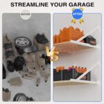 4-Foot Wall-Mounted Aluminum Garage Shelving System, Industrial Style, 4 Shelves, Heavy Duty, 4-ft Length x 20-in Depth - Image 4