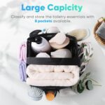 Eudele Mesh Shower Caddy Portable for College Dorm Room Essentials, 8-Pocket Large Capacity Shower Bag for Beach, Swimming, Gym - Image 3