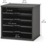 Ballucci File Organizer Paper Sorter, 5 Tier Adjustable Shelves Office Desk Organizer, 13 5/8" x 9 1/4" x 12", Black - Image 4