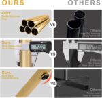 Metal Coat Rack, Modern Coat Rack Freestanding, Sturdy Coat Tree Stand with Cross Base, Golden Coat Racks Hall Tree for Clothes Jacket Hat Bag Entryway - Image 3