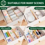 6 Pack Bamboo Drawer Dividers 2.6" High,17-22" Adjustable Spring Loaded Clothes Drawer Organizers for Kitchen, Dresser, Bathroom, Bedroom and Office - Image 5