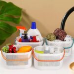 AVLA 4 Pack Portable Shower Caddy Basket, Plastic Storage Baskets with Handles, Drainage Toiletry Organizer Bin, Dorm Shower Tote Bag for Bathroom, Kitchen, Closet, Bedroom, College, Gym, Camp - Image 6