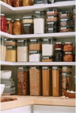 Rubbermaid Brilliance 16-Cup Airtight Food Storage Container with Lid Clear/Grey - optimal for pantry organization flour sugar and food storage - Image 3