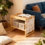 Bamboo Shoe Rack,Shoe Storage Bench,2-Tier Shoe Bench Storage Organizer.Front Door Entryway Bench with Storage.Shoe Rack for entryway.(Brown) - Image 3