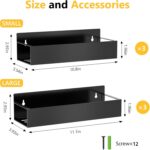 Magnetic Spice Rack Organizer for Fridge Seasoning Organizer for Kitchen storage with Screw Magnetic Shelf for Refrigerator and Oven(6pack-Black) - Image 3