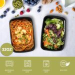 15 Pack- Meal Prep Containers 32oz, Plastic Food Prep Containers Reusable, Leakproof To Go Food Containers with Lids, BPA-Free, Microwave/Dishwasher/Freezer Safe - Image 3