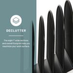 Safco Onyx Desk Organizer, 8 Tiered Vertical Compartments, Office and Classroom Mailbox , Paper and Mail Sorter, Steel Mesh, Black - Image 5