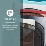 Safco Onyx Desk Organizer, 8 Tiered Vertical Compartments, Office and Classroom Mailbox , Paper and Mail Sorter, Steel Mesh, Black - Image 7