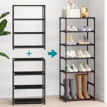 4 Tier Small Shoe Rack, Narrow Stackable Kids Toddler Adult Shoe Storage Organizer Shelf for Closet Floor Entryway Bedroom, Space Saver Shoe Rack Organization Shelves - Image 5