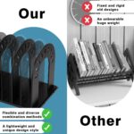 Book Organizer,File Organizer,Desk Organizer,Binder Organizer for Desk, Adjustable Vertical Magazine File Holder for Office School & Classroom (black) - Image 4