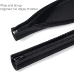 JOTO 4 Pack Cable Management Sleeve, 19-20 Inches Cord Organizer System with Zipper for TV Computer Office Home Entertainment, Flexible Cable Sleeve Wrap Cover Wire Hider System -Black - Image 4