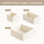 Criusia Drawer Organizer Clothes, 10 Pack Dresser Organizer for Baby Clothes, Underwear, Sock- Foldable Closet Organization and Storage Dividers Bins for Nursery, Bedroom (Beige) - Image 3