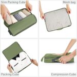 Bagail Ultralight Compression Cubes 7 Set - 3 Packing Cubes, 3 Organizers, and 1 Shoe Bag - Image 4