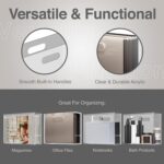 File Organizer for Desk - This Acrylic Storage Box is great for Office Organization - Its Modern Acrylic Magazine Holder makes a Great Gift for Home/Work Space - Image 4