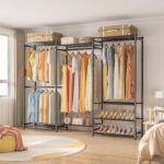 Wardrobe Closet Heavy Duty Clothes Rack, Portable Closet Organizer System with 4 Hang Rods & 8 Shelves, Metal Clothing Rack Garment Rack for Hanging Clothes, Max Load 890 LBS - Image 3