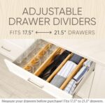 Night Tree Expandable Bamboo Drawer Dividers – drawer separators for Clothes, Kitchen Utensils, Bathroom, and Dresser Drawers (17.5" to 21.5") - Image 3
