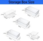 Refrigerator Organizer Bins 6 Pack Fridge Organizers with Handles Clear Freezer Storage Containers for Pantry, Cabinets,Shelves, Drawer - Image 3