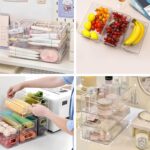 Refrigerator Organizer Bins 6 Pack Fridge Organizers with Handles Clear Freezer Storage Containers for Pantry, Cabinets,Shelves, Drawer - Image 4
