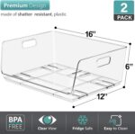 Sorbus Stackable Storage Bins - Clear Open Front Pantry Organizer for Kitchen Organization - Acrylic Bins (Large 2 Pack) - Image 4