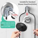 Bathroom Shower Caddy Hanging - 3-Tier Organizer with Soap Holder & 6 Hooks for Towels, Sponge; Fits 21mm Shower Head Arm, Black - Image 3