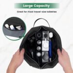 Travel Toiletry Bag - Small Tavel Bag for Toiletries, Cosmetics, Accessories, Gifts - Black - Image 4